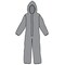 Kappler Disposable Coverallss, Hooded, S/M, Elastic Wrist, Elastic Ankle, Heat Sealed/Taped Seam, Gray Z2H428GYSMMD - alternate 1